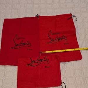Christian Louboutin Red Dust Bags Set
